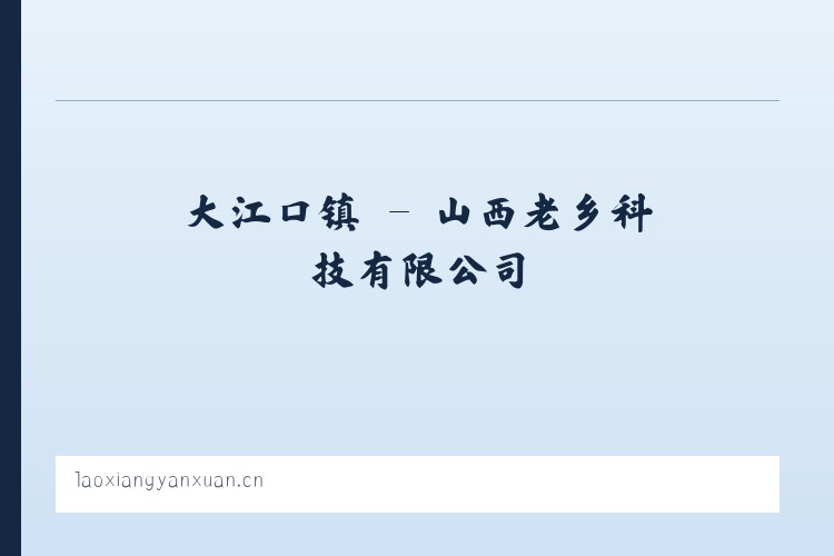 坝陵街道 - 山西老乡科技有限公司 列表图